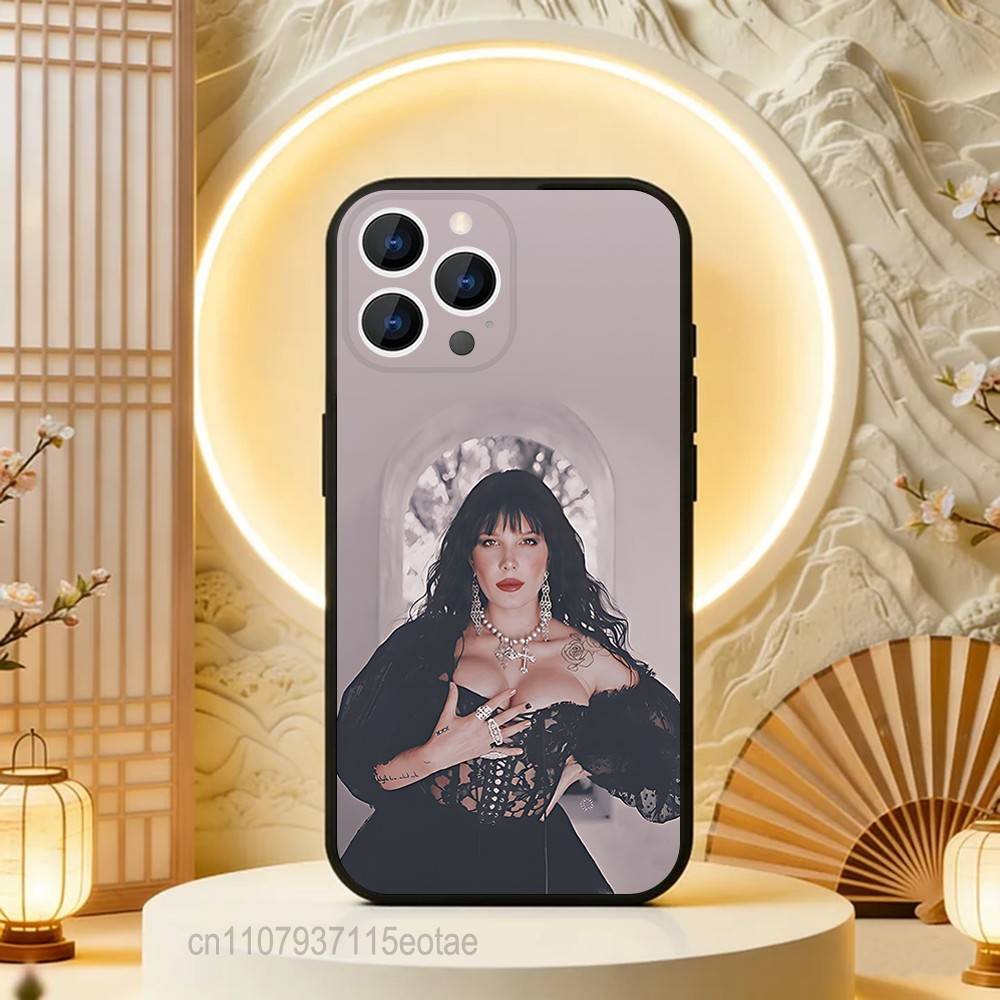 Singer H-Halsey Phone Case For iPhone 17,16,15,14,13,12,11,Pro,Max,Plus,E,Air,Mini Protective Black Cover