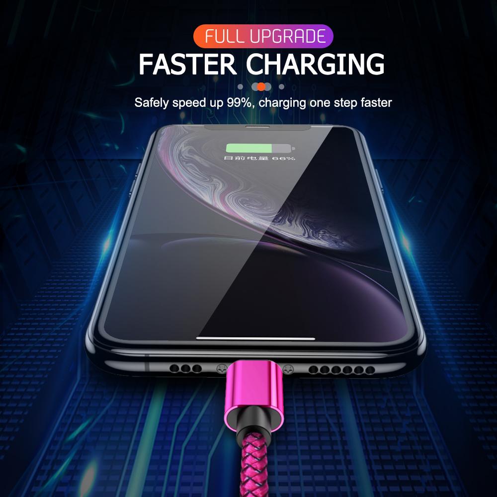 USB-кабель для быстрой зарядки iPhone 14 13 12 11 Pro Max Xs X XR 8 7 6 6s Plus SE 2 Apple iPad Длинный провод для зарядки данных 1 м 2 м 3 м