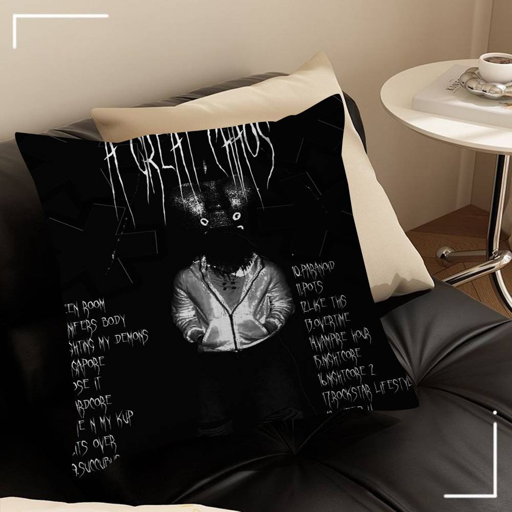 Pop Singer Ken Carson A Great Chaos Maple Design Cushion Cover Happy Autumn Harvest Decor Holiday Decorati Pillow Cover