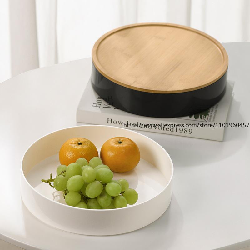 Современный и простой стиль, бамбуковая коробка для хранения конфет, фруктовая тарелка, коробка для хранения сухофруктов и семян дыни