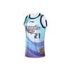 Li Ning Cba Series Hu Jinqiu Letter Number Print Round Neck Pullover Basketball Jersey Men Jersey Wave-Blue AAYU253-1