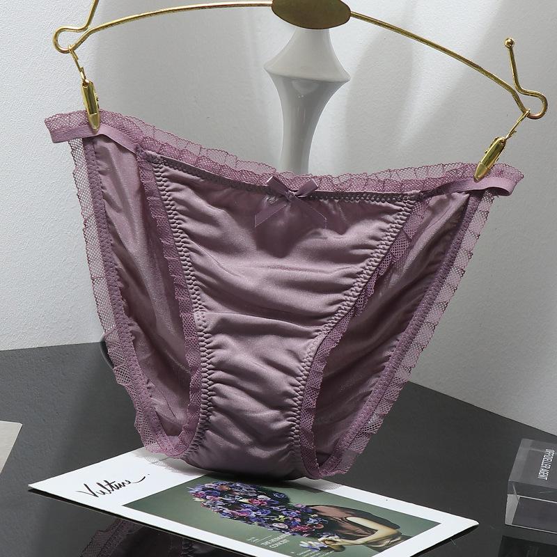 European & American Milk Silk Plus Size Women's Low-Waist High-Cut Panties