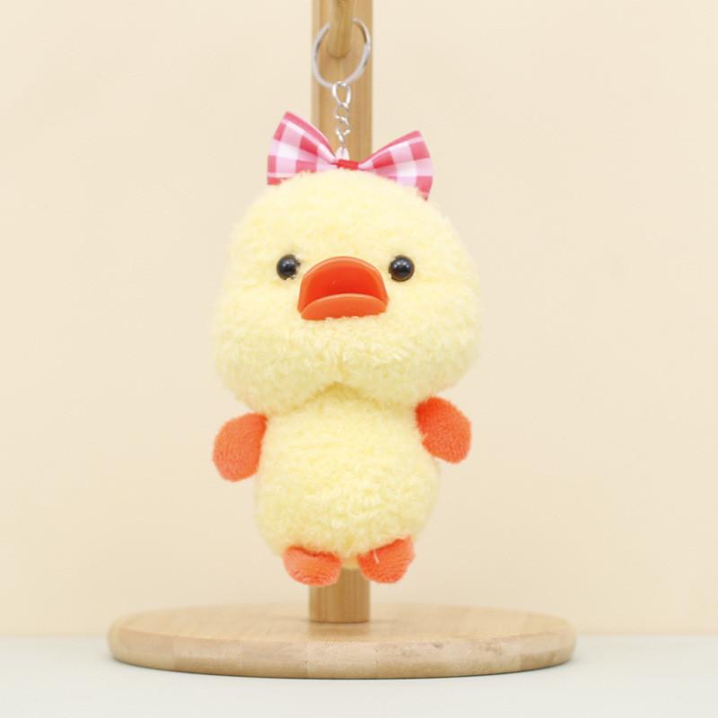 Lovable Plush Duck Key Holder Short Plush Duck Stuffed Animal For Bags And Weddings