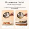 17Cm/14Cm Stainless Steel Cooking Pans With Wooden Handle & Glass Lid - Multi-Purpose Small Pots For Noodles And Eggs