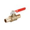 Brass Construction Ball Valve 6-12mm Size 1/4 Inch Pneumatic Ball Valve Hose Barb Small Size Brass Ball Valve Fuel Line