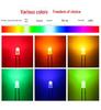 3mm High Brightness LED Light Beads - Red, Yellow, Blue, Green, Orange Diodes with Short Leads.