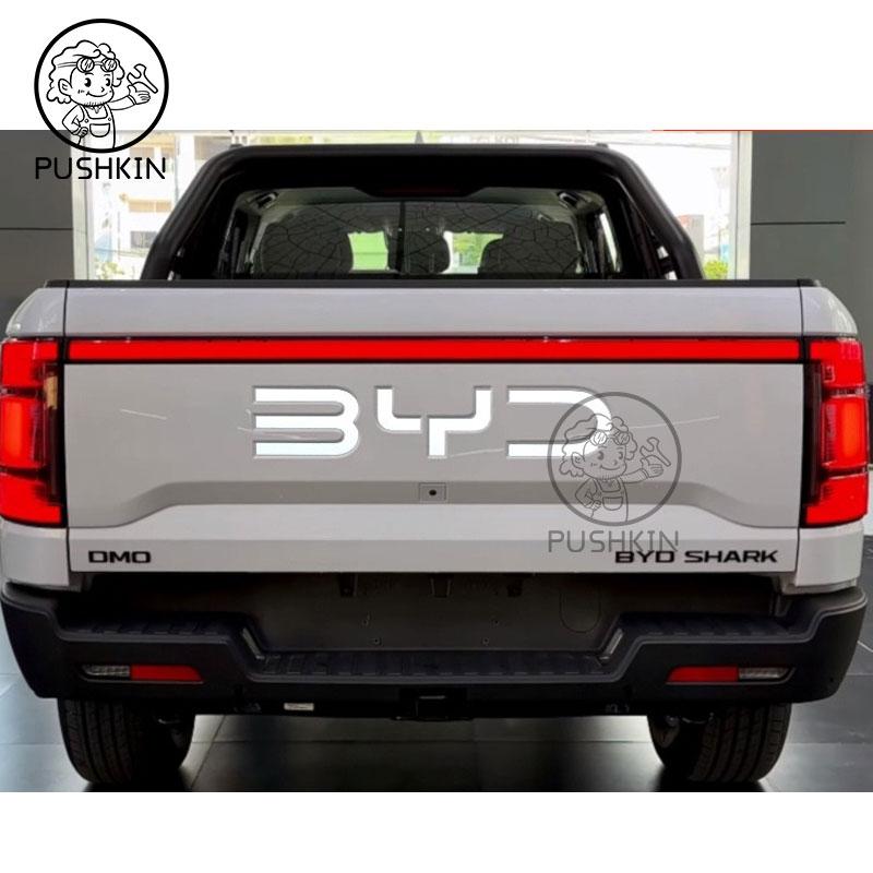 AAYF1 For BYD Shark 6 Trunk Standard 3D Badge Logo Sticker Glossy Black Sticker Decoration Automobiles Parts Accesorios Para