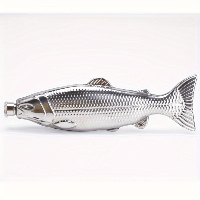 1pc Portable Trout-Shaped Wine Flask for Outdoor Camping, 304 Stainless Steel Fish Design Travel Bottle