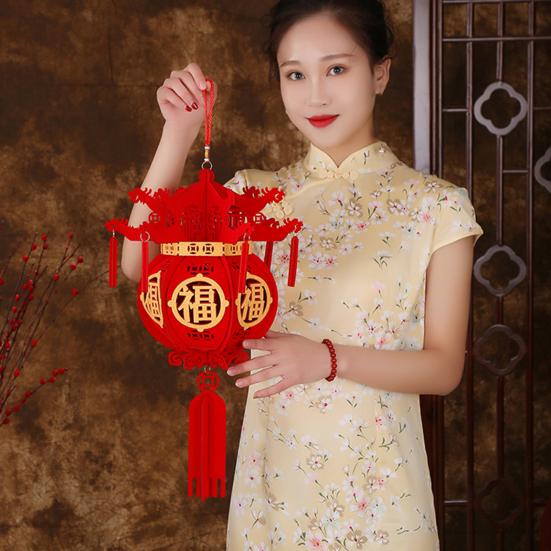 2024 Chinese Character Lanterns Create Atmosphere Fade-resistant with Tassel Indoor/Outdoor Decor for Spring Festival New Year's Day