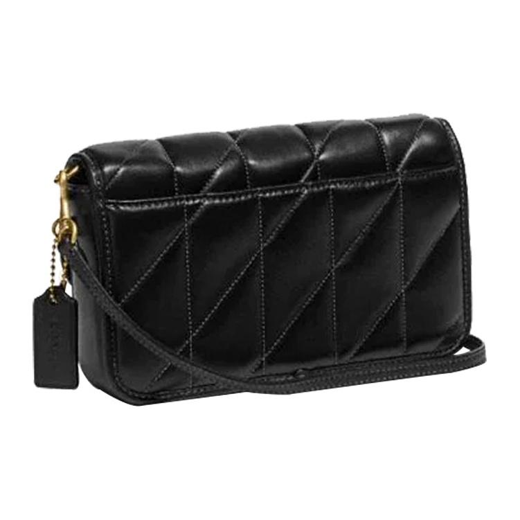 Coach Hayden 20 Solid Color Quilted Turnlock Napa Soft Leather Shoulder Crossbody Bag Small Women bags Black C8571-B4BK