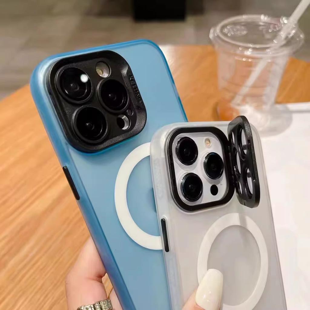 Подходит для матового магнитного чехла для iPhone 16, держателя для объектива Apple 15proMax и противоударного защитного чехла 14