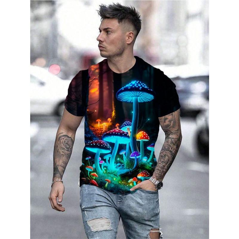 Summer Multi-color Animal 3D Printed Loose Casual Men's Round Neck Short Sleeved T-Shirts Men’s