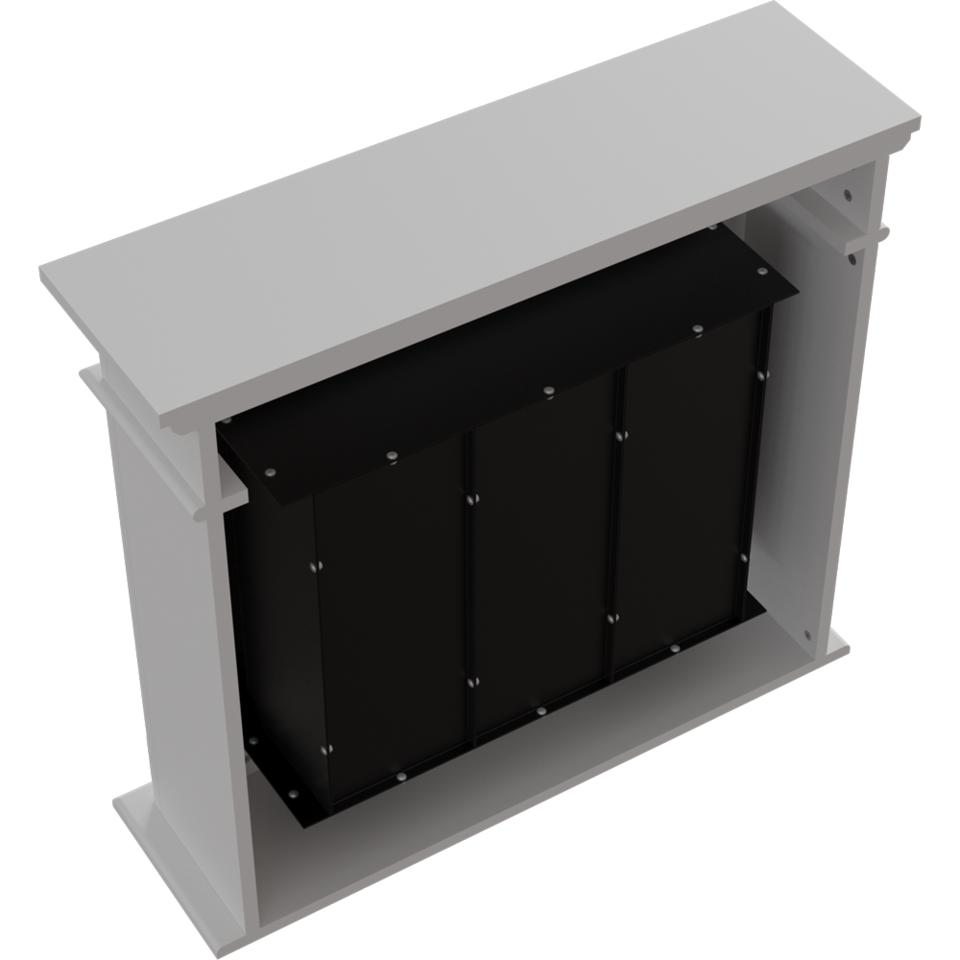 Portal Bioethanol Fireplace NOVEMBER TÜV White Self Assembly with Glazing Set