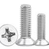 Custom Flat Head 304 Stainless Steel Cross Countersunk Machine Screws M3 M4 M5