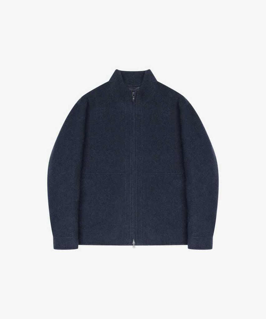 Sieg Handmade High-Neck Zip-Up Jumper Charcoal (Pjmax6013)