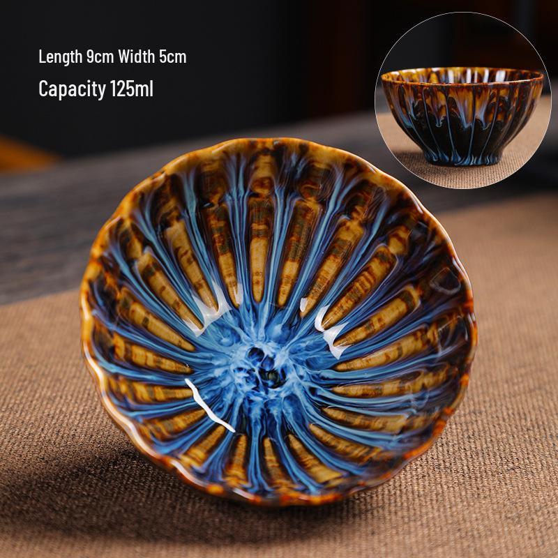 Керамическая чайная чашка Jianzhan Tenmoku ручной работы - Большая креативная чаша для дегустации Douli.