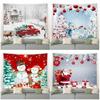 Christmas Snowman Christmas Tree Tapestry Bedroom Living Room Home Christmas Decoration Tapestry