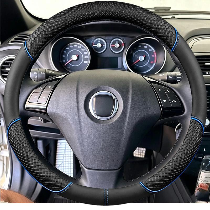 Для Fiat Bravo Doblo Opel Combo Grande Punto Linea Qubo Vauxhall DIY Аксессуар: Чехол на руль из углеродного волокна и замши