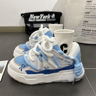 MGG кроссовки на толстой подошве с увеличением роста, женский тренд 2025, весна, стиль колледжа, универсальные, повседневные, спортивные туфли на платформе