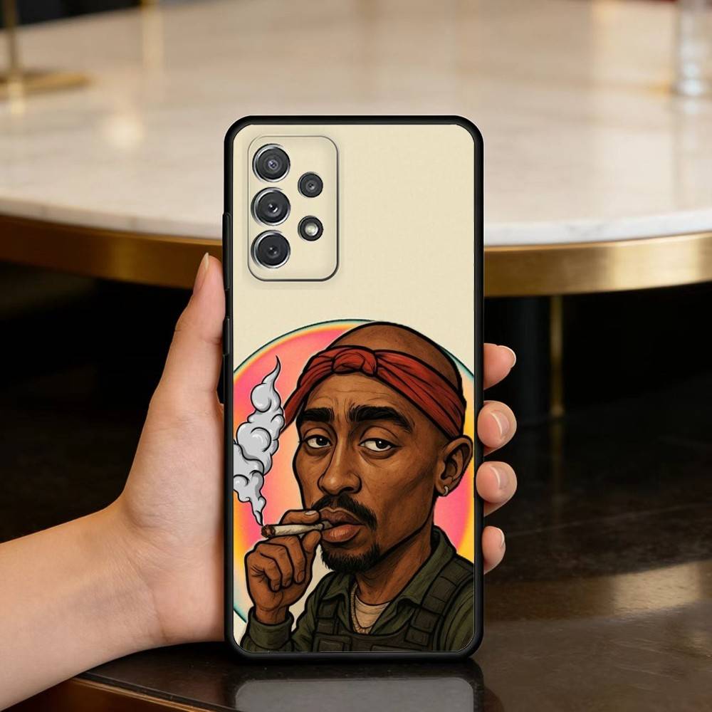 Чехол для телефона рэпера 2Pac, певца, для Samsung Galaxy A73, A72, A71, A70, A53, A52, A51, мягкий силиконовый черный чехол