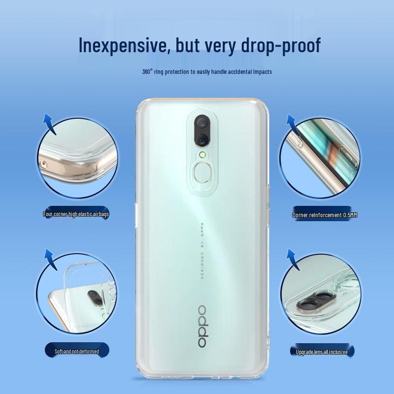 Тонкий прозрачный противоударный чехол для телефона OPPO A9/A8/A7X/A6Pro/A3/A2m