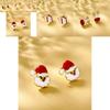 Beautiful Geometric Christmas Earrings Alloy Material With Deer And Santa