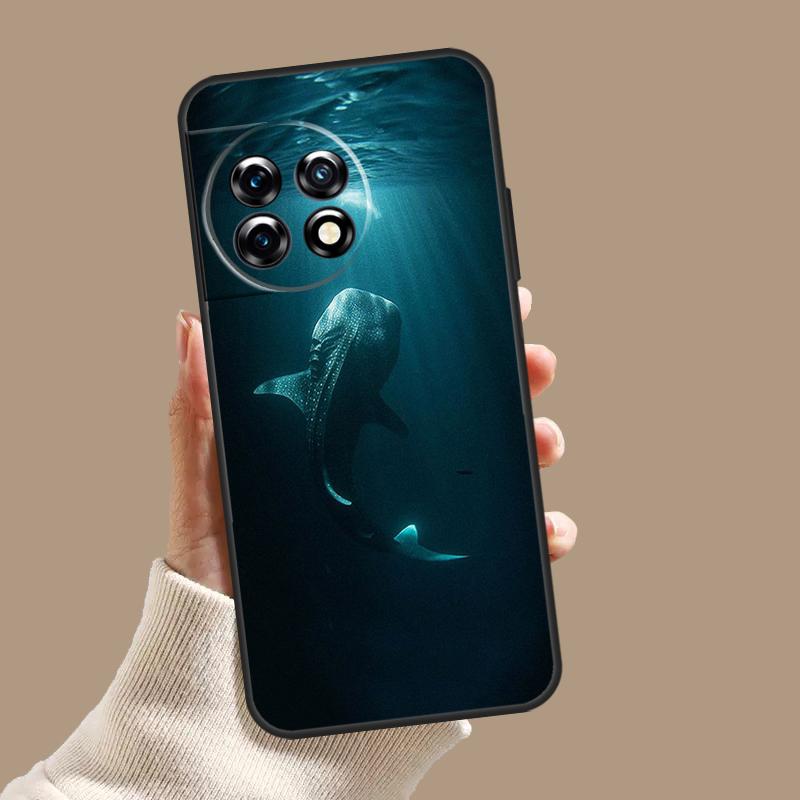 Ocean Whale Shark Swimming Case For OnePlus 10T 8T 9R 10R 12R OnePlus 12 11 9 10 Pro Nord 2 CE 3 Lite N10 N20 N30 Cover