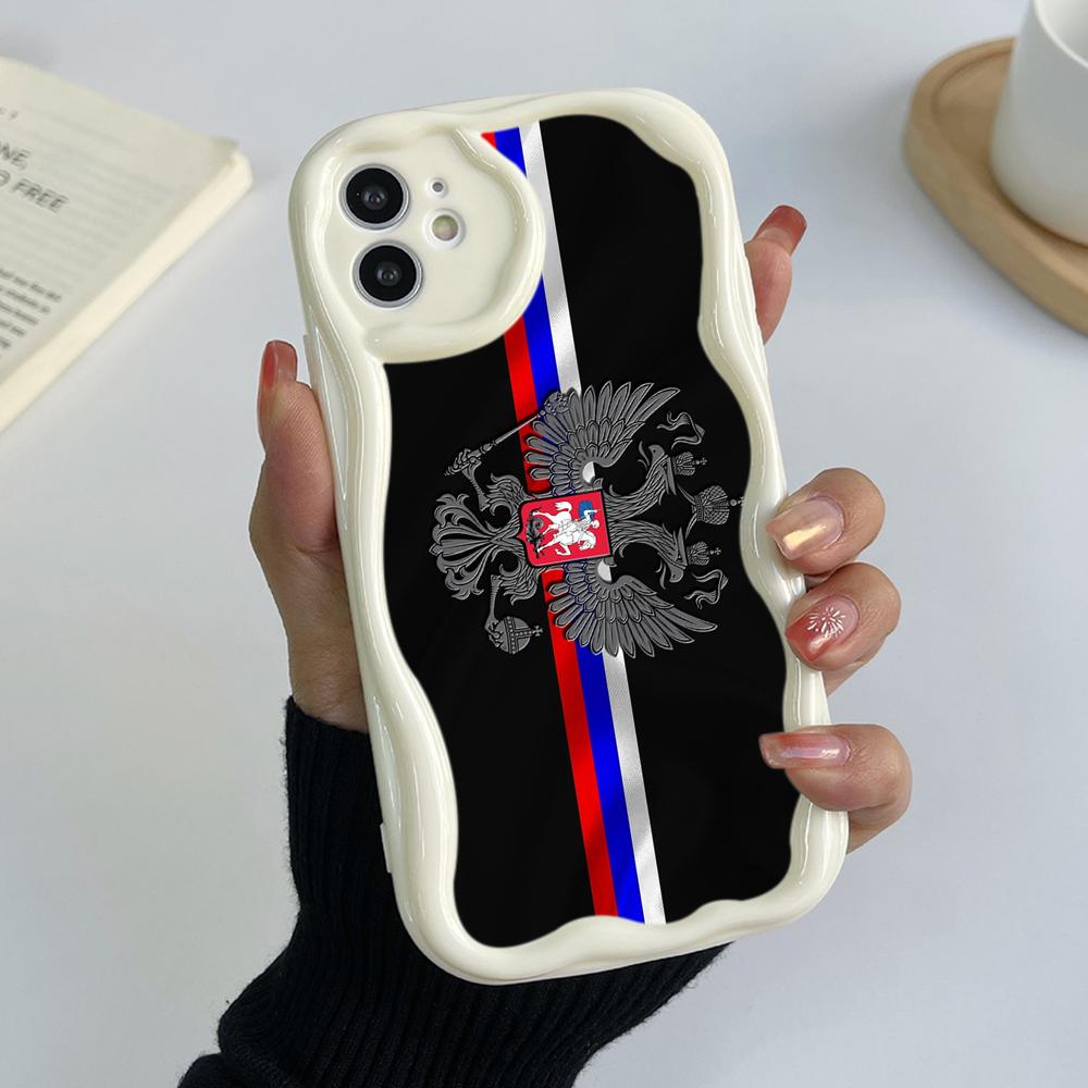Чехлы для телефонов LZ15 с изображением герба России, прозрачные, мягкие, волнистые, для Xiaomi 11 Lite, Redmi Note13, 12, 8, Pro, 9, 12C, A3, Infinix, Smart, 8, Tecno, защитная задняя крышка