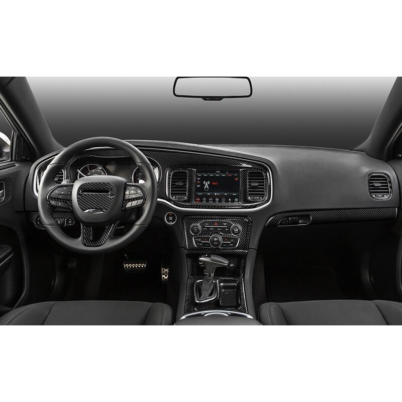 4x Carbon Fiber Interior Center Storage Accent Trims For Dodge Charger 2015-2022