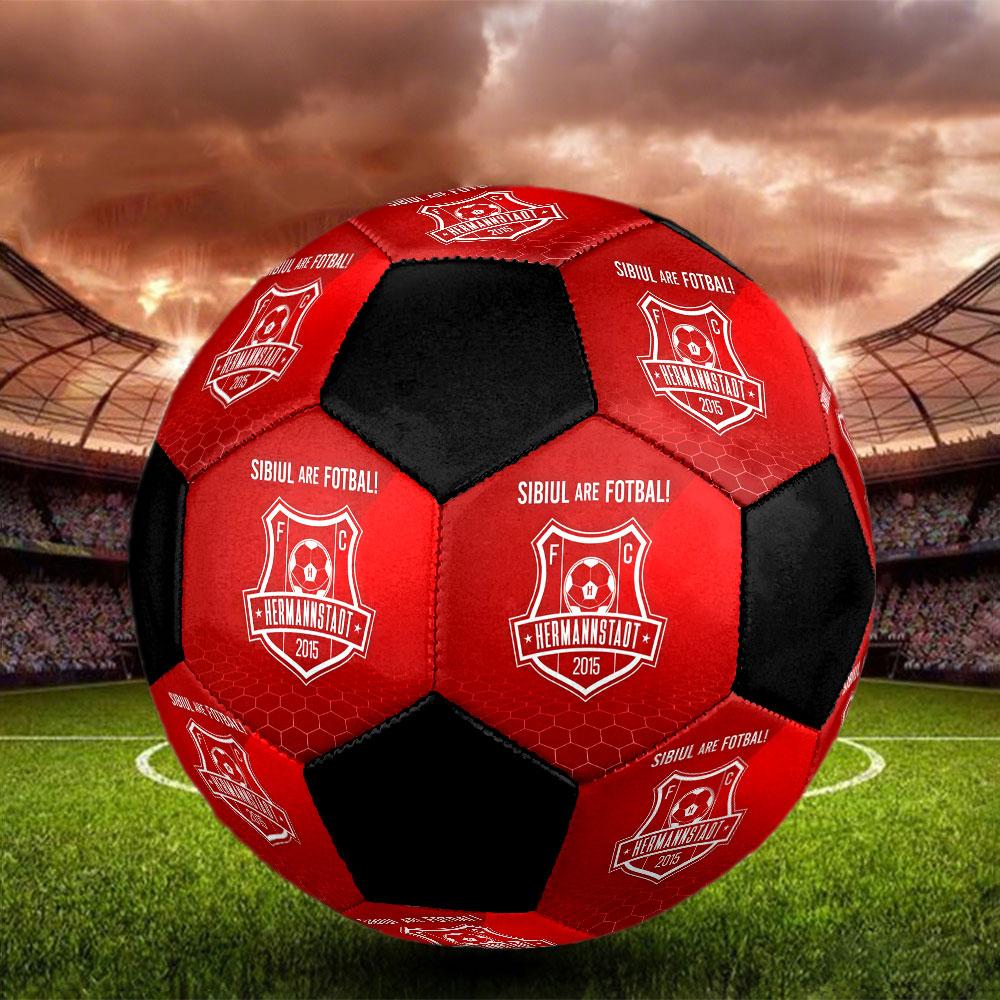 1PC FC Hermannstadt size 5 soccer ball PrahaIndoor Soccer Ball Colorful All Ages Machine Stitched PVC Competition Ready Durable High-Bounce