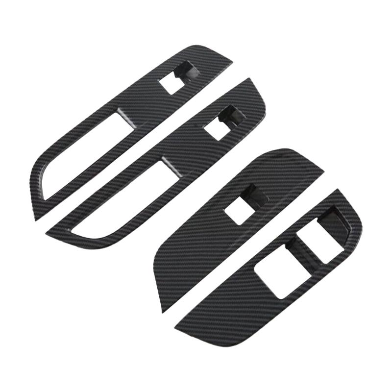 Compatible For MG4 EVMulan 2022-2024 Car Window Control Lift Switchs Panel Cover Trim Decoration ABS Carbon FiberDurable