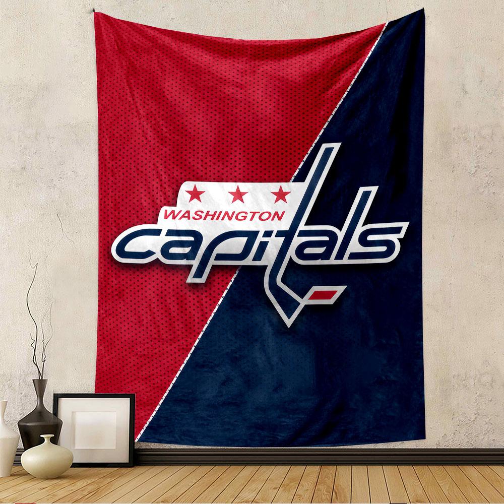 Гобелен Washington Capitals для стены, Постер с логотипом хоккейной команды НХЛ, Спортивный декор для стены спальни, гостиной, общежития