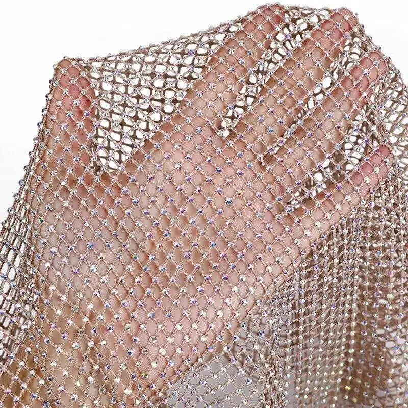 50x120 см Сетчатая ткань с блестками и стразами Эластичная сетчатая ткань Отделка Пришивная Платье Костюм DIY Швейное рукоделие Швейные принадлежности для платьев Новинка