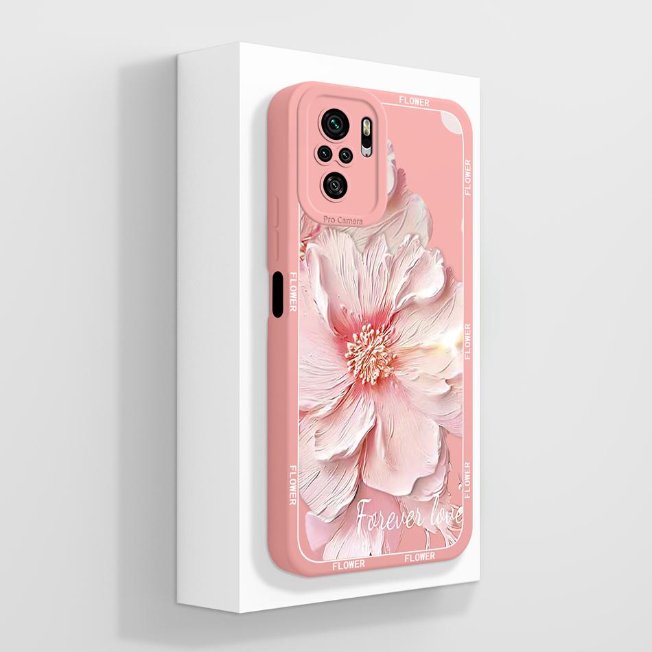 Чехол для Redmi Note 10 10T 10S Фантазийный Цвет Цветов Чехол для Телефона Для Xiaomi Redmi Note10 4G 5G Мягкие Жидкий Силикон Задние Крышки