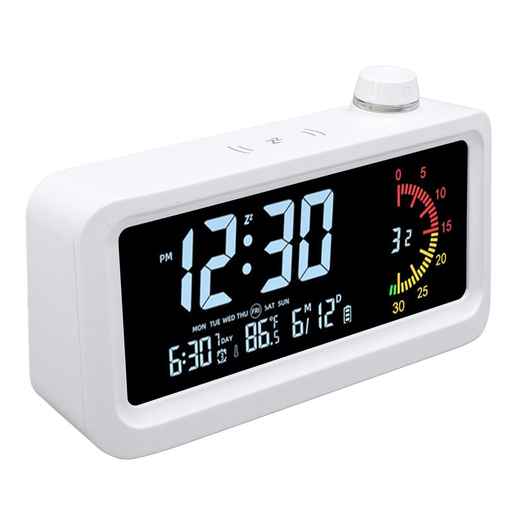 Electronic Alarm Clock Color Screen Built In Timer Temperature Date Display 12 24 Hour Digital