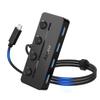 Aceele USB C 5 USB A Блок питания Прямой независимый светодиодный индикатор 5 Гбит/с Высокоскоростной удлинитель 100 см USB Работает от Совместимость с концентратором, портами, концентратором 3.0,