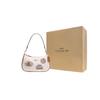 New COACH Teri Cow Leather Crescent Bag Saddle Bag Handbag Shoulder Bag Medium Size Women's White CJ604-SVCAH