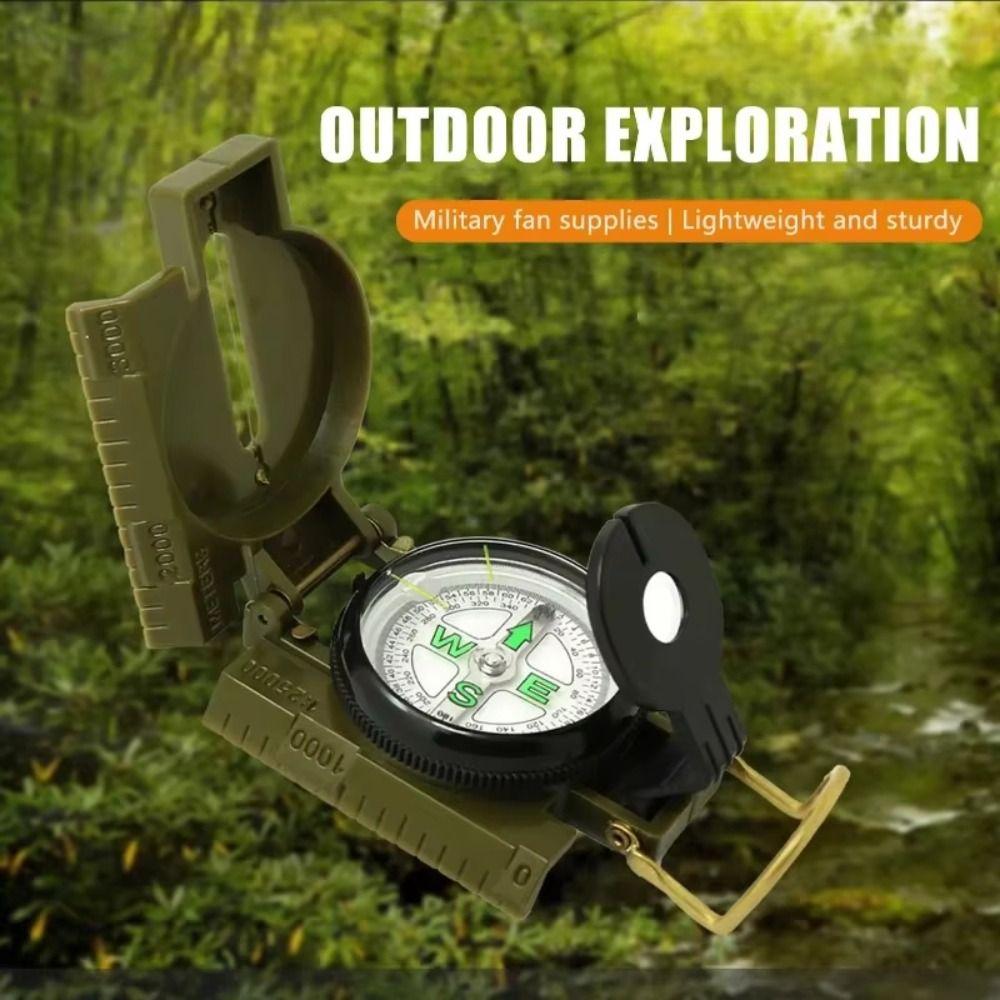 Metal Construction Outdoor Compass Waterproof Camping Compass Portable Professional Compass Hiking