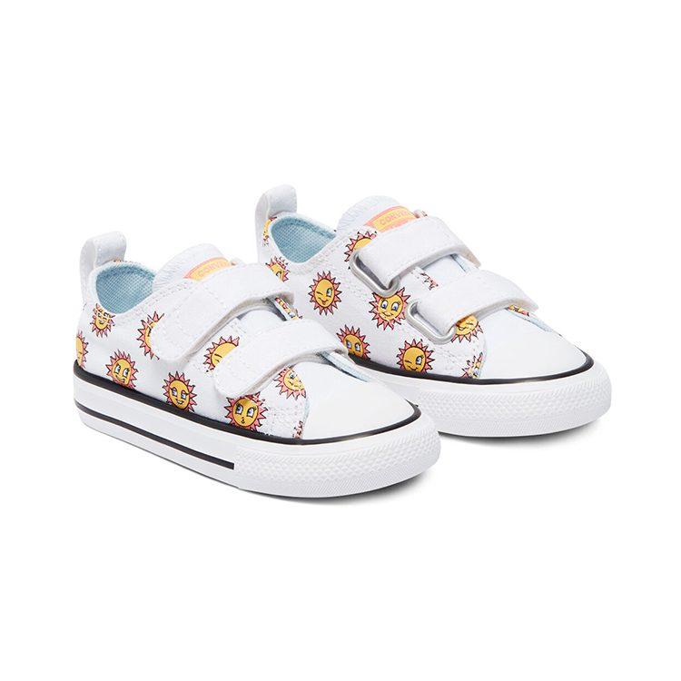 Converse Кеды Chuck Taylor All Star Низкие Низкие Скейтбордические Белые Желтые Для Младенцев и Малышей 770703C