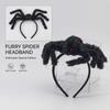 Realistic Plush Spider Headband Scary Style Giant Spider Hair Accessory Spooky Hair Hoop  Cosplay
