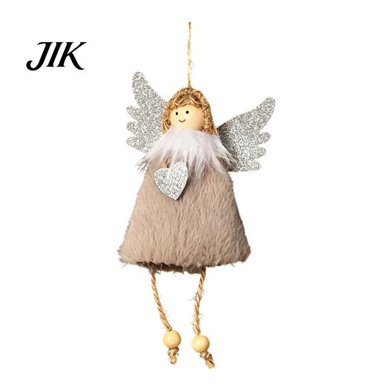Soft Plush Love Angel Ornaments Christmas Tree Ornament, Heart Girl Hanging Pendant, Cute Stuffed Pendant for Holiday Party, Creative Xmas Decoration