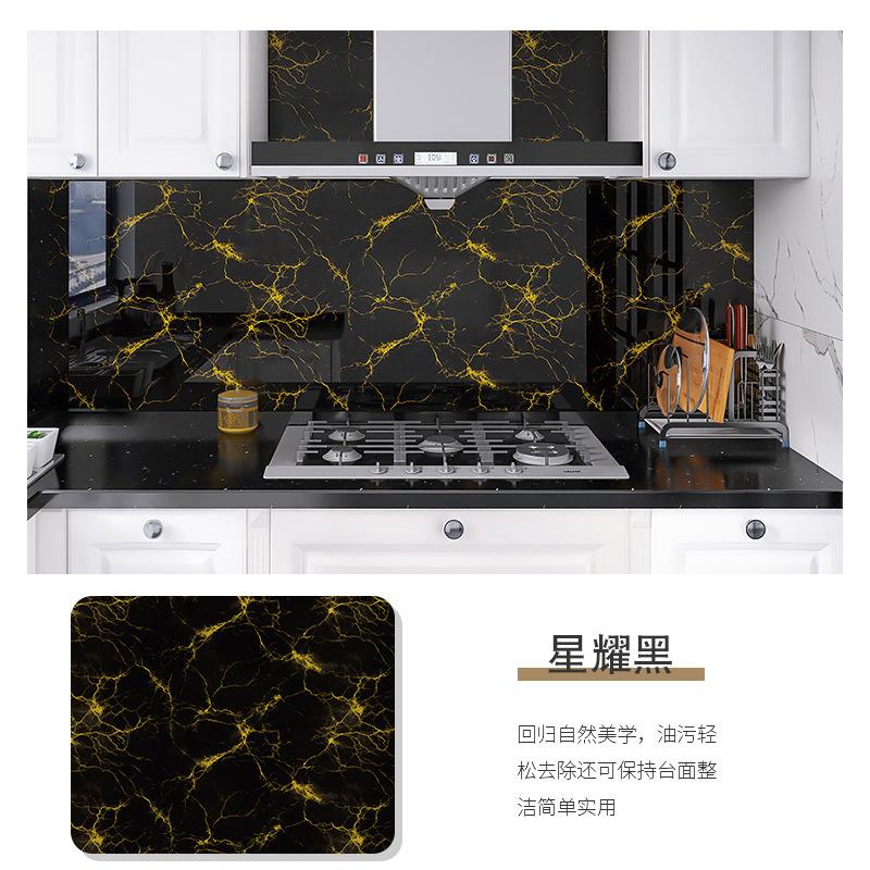 60см X1/3/5/10м Самоклеящиеся обои для стен Водонепроницаемые Маслостойкие Фольга Мраморный Декор Наклейка Кухня Ванная Ремонт Декоративные