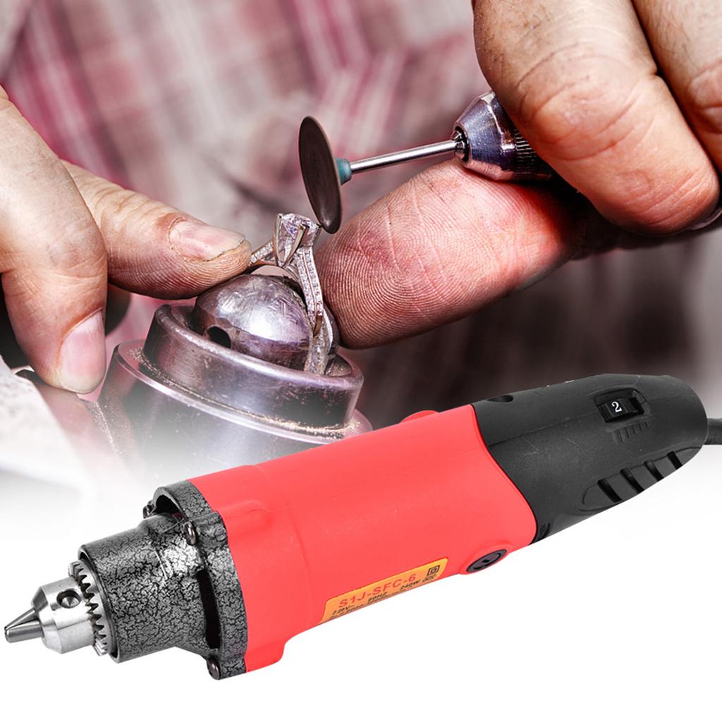 Набор электрической шлифовальной машины 6 регулируемых скоростей Регулируемая мини-дрель Гравер 240 Вт