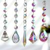 Ornaments Crystal Beads Pendant Chandelier Hanging Chain Diamond Prism Ball Rainbow Suncatcher