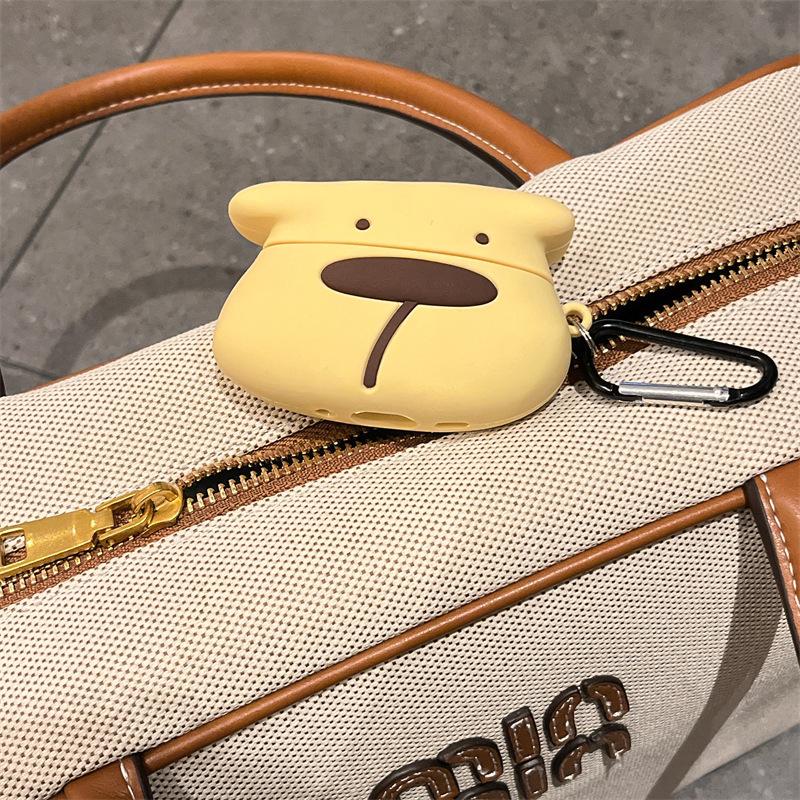 PomPomPurin Желтый Собака Защитный Силиконовый Чехол Для Наушников Airpods Pro 2 Чехол/Airpods Pro/Airpods 1/2/3 Чехол Funda Girls