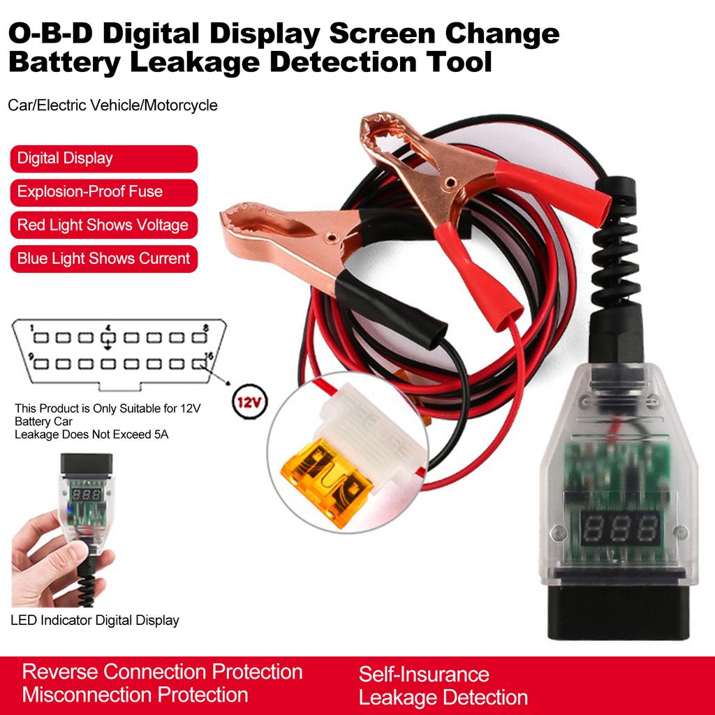 OBD Battery Clip OBD Power Supply Tool Emergency Power Off Protector ECU Memory Cable Car Take the Electricity Cable