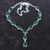 Faceted Zambian Emerald Gemstone Necklace Elegant Jewelry 925 Sterling Silver Adjustable Chain Necklace Handmade Boho Necklace Wedding Gifts