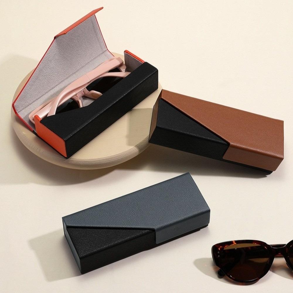 Leather Glasses Case Hard Shell Spectacle Case Vintage Glasses Box for Women Men
