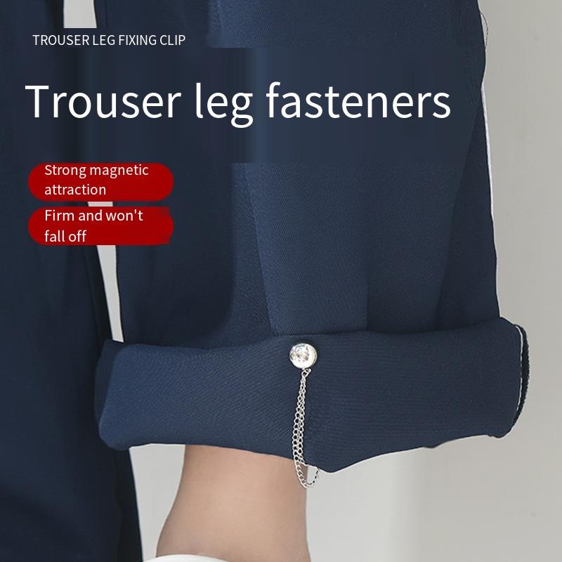 1PC Clothes T-shirt Shortening Artifact Seam-free Top Hem Is Too Long and Shortened Adjustment Buckle Waist Magnetic Fixed Buckle Chain