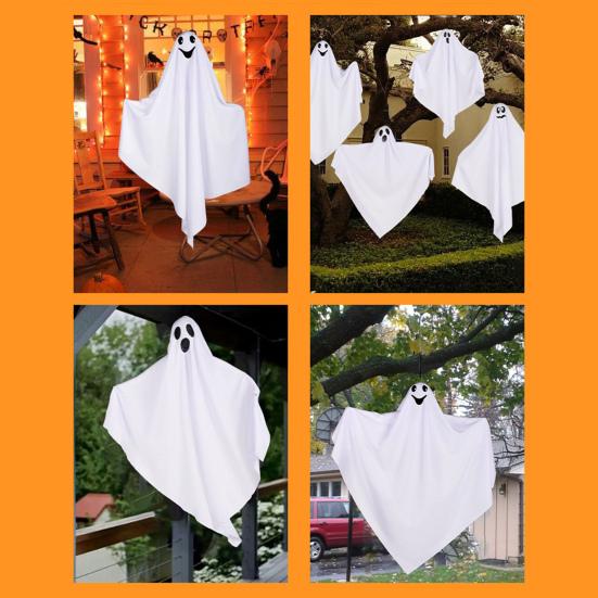 Хэллоуин Подвесной Призрак Жуткий Светодиодный Светящийся Батарейный Летающий Призрак Украшение На Открытом Воздухе Для Дома С Привидениями Реквизит Для Вечеринки